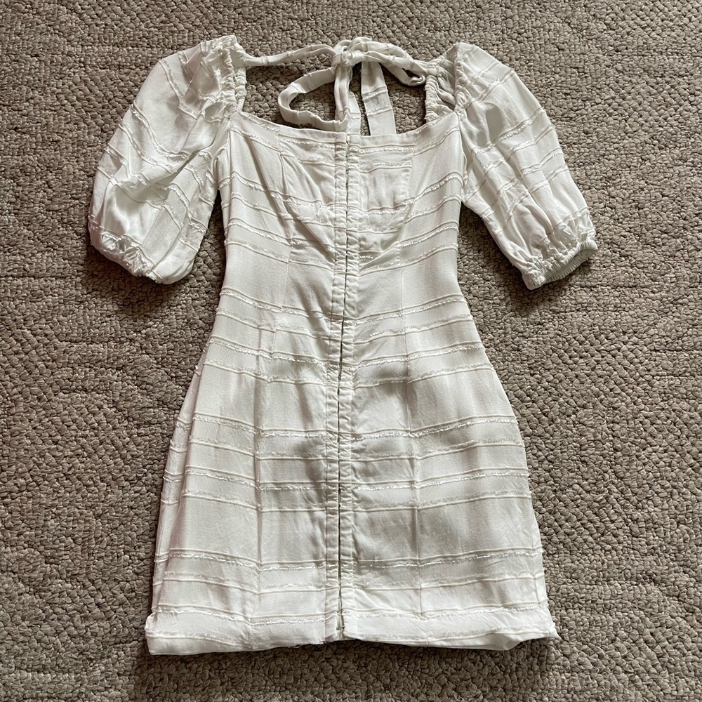 white mini dress